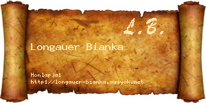 Longauer Bianka névjegykártya
